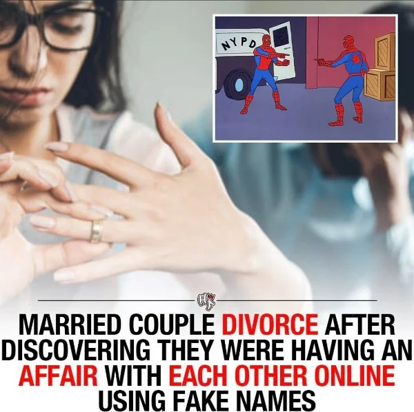 wtf pics made us hold up - wife divorce ring off - Nypd Married Couple Divorce After Discovering They Were Having An Affair With Each Other Online Using Fake Names