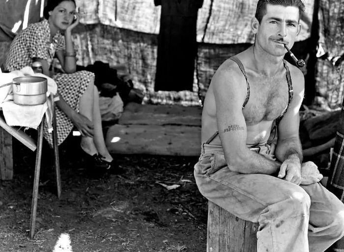 An Unemployed Lumber Worker And His Wife In Oregon, August, 1939.⁣