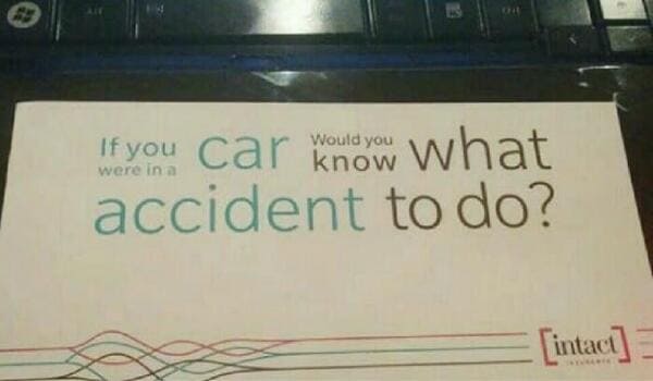 crappy designs -  funny design fails - Eb Che If you car would you what know were a accident to do? intact