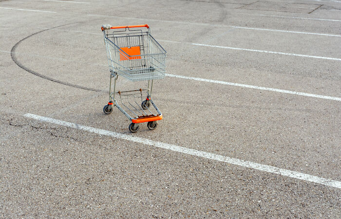 Shopping carts don't belong in parking stalls