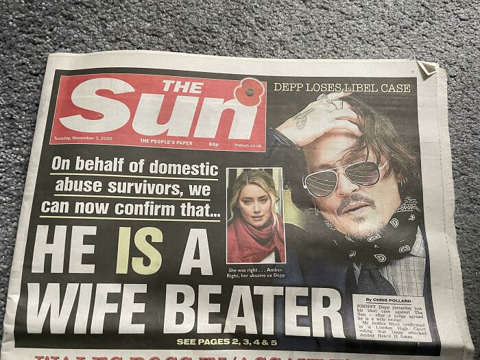 aged poorly  - kate greville injuries - The Sn The People'S Paper Tuesday, 50p On behalf of domestic abuse survivors, we can now confirm that... He Is A Wife Tata thesun.co.uk Depp Loses Libel Case She was right... Amber. Right, her abusive ex Depp Beater