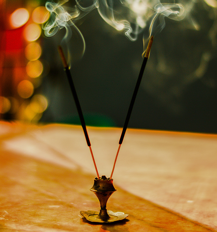 second-hand incense smoke can be as dangerous, or worst, as cigarette smoke.