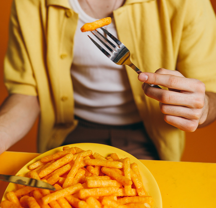 that a teen boy from the UK became legally blind while having a diet of potato chips and fries.