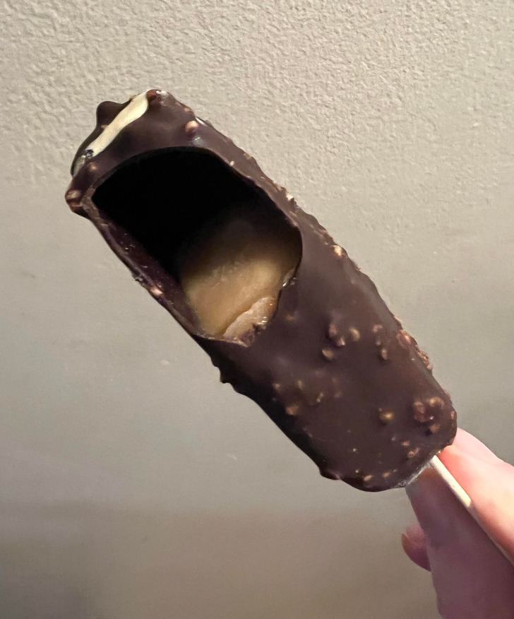 “There was only half the ice cream in my ice cream bar.”