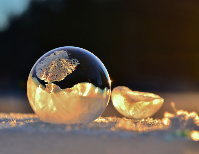 fascinating photos - photography frozen bubbles