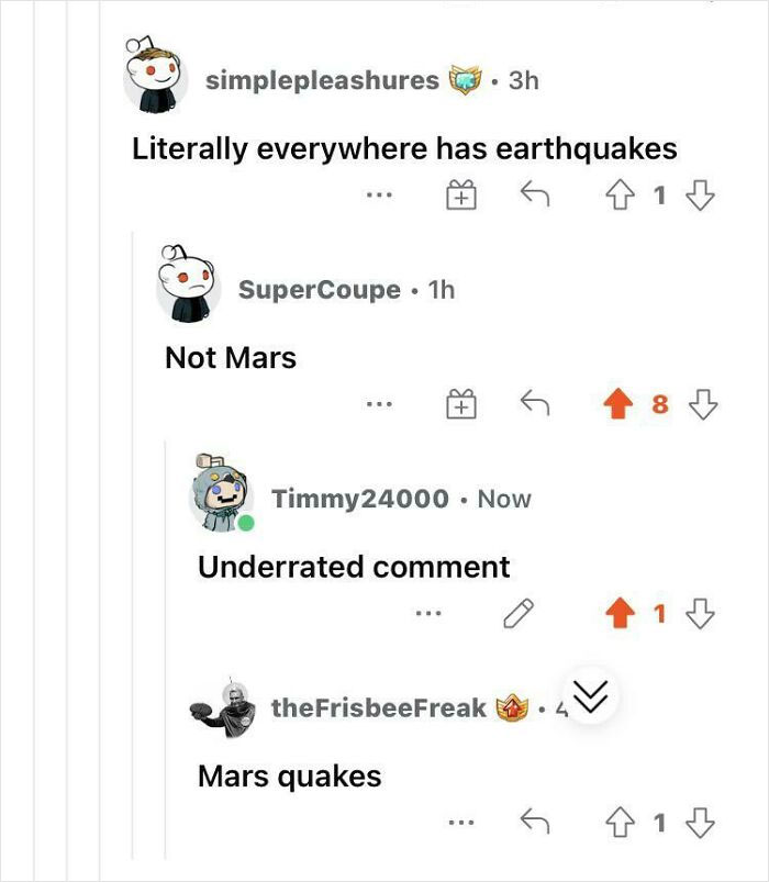 Funny Comments - Literally everywhere has earthquakes