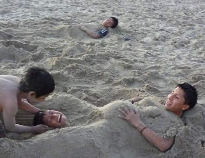 pics that prove people are weird - sand