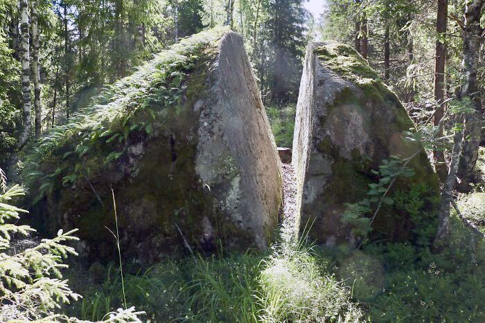 Clean-Cut Stone In A Swedish Forest