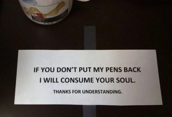 37 Passive Aggressive Office Notes.