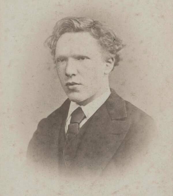 This is one of the few known photos of Vincent van Gogh, shown here at age 20: