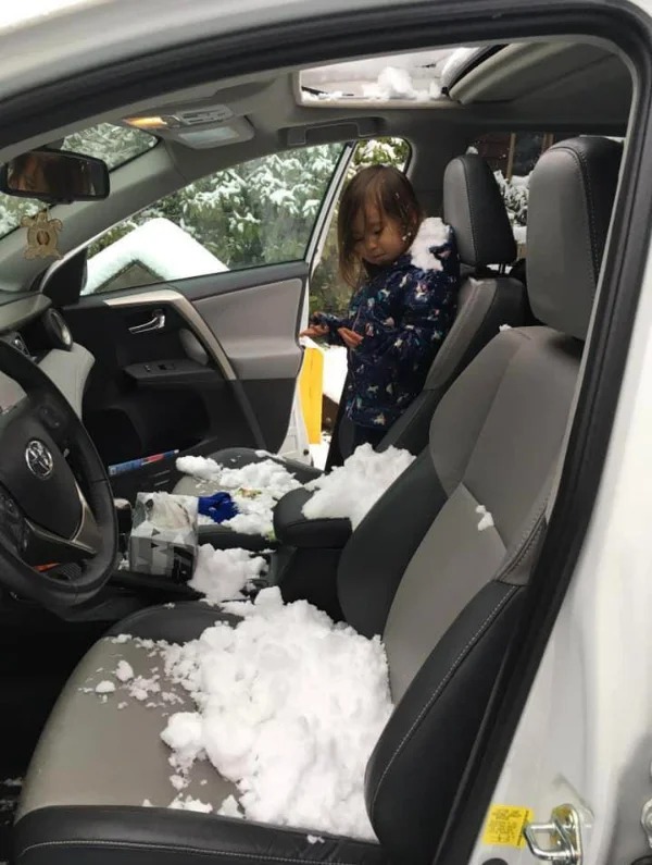 “Kid found the button for the sunroof.”