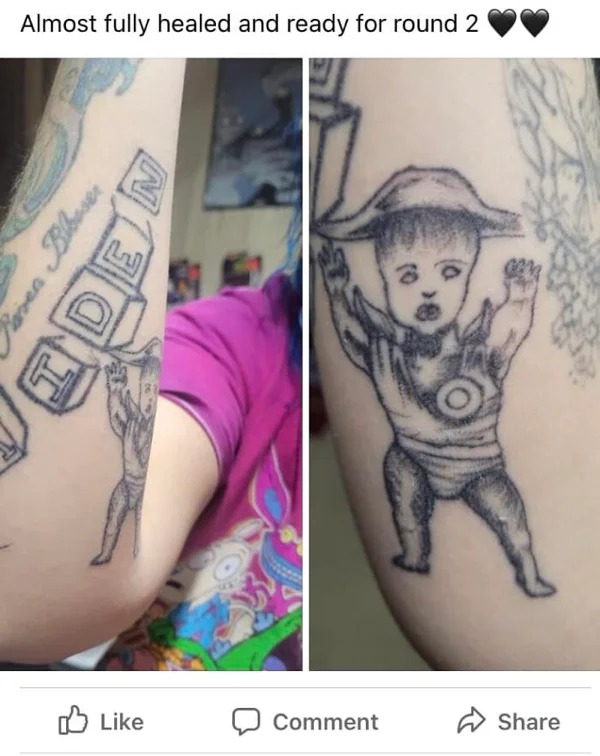 just got my first 2 tattoos (not healed yet) -the first is my own