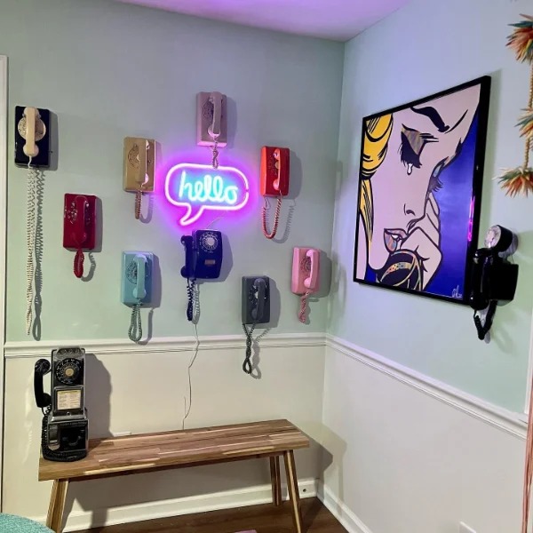 “My wall mounted rotary phone collection”