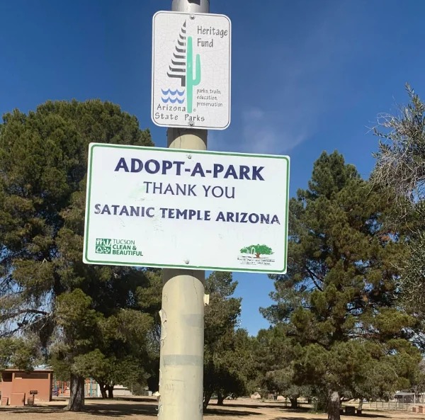 “A park in my city was adopted by the Satanic Temple.”