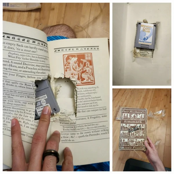 “My eBay order came packaged inside of a book with the pages cut.”