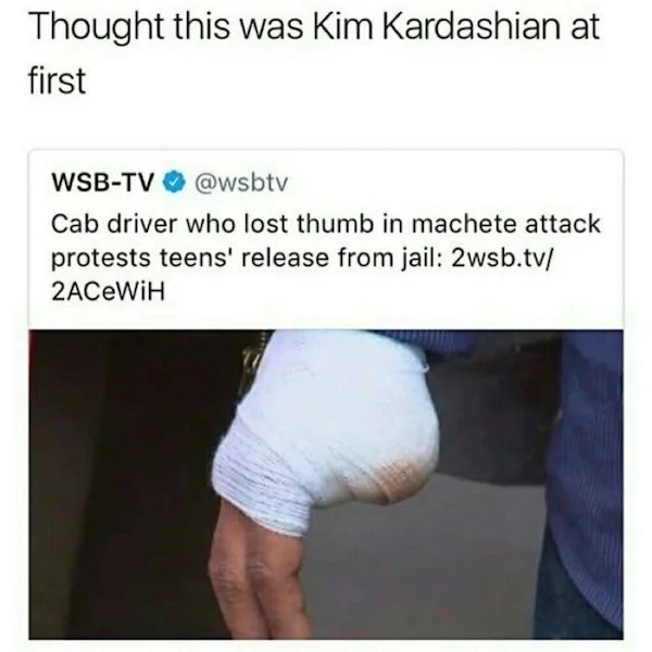 WSB-TV - Thought this was Kim Kardashian at first WsbTv Cab driver who lost thumb in machete attack protests teens' release from jail 2wsb.tv 2ACeWiH