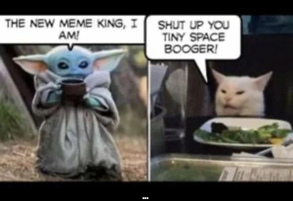 photo caption - The New Meme King, I Am! Shut Up You Tiny Space Booger!