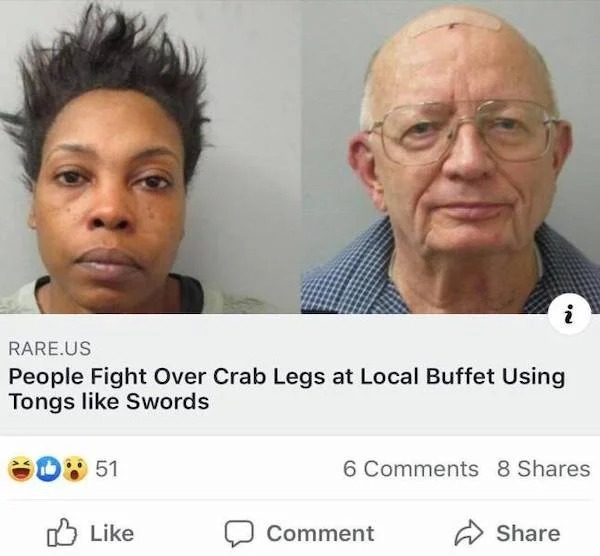 times life escalated way too quickly -  news fails - Rare.Us People Fight Over Crab Legs at Local Buffet Using Tongs Swords 51 2. 6 8 Comment