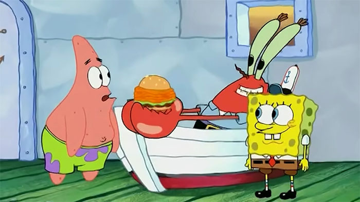 in the 2003 SpongeBob episode "Mid-Life Crustacean", Mr. Krabs is invited to join a panty raid with SpongeBob and Patrick. The episode was removed from streaming services in 2018 by Nickelodeon, Paramount+, and Amazon.