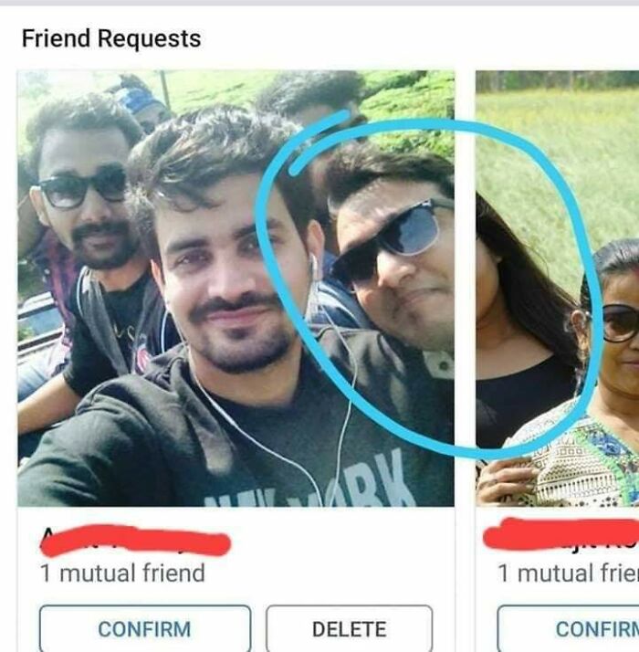 wtf cringe pics - funny memes india 2020 - Friend Requests 1 mutual friend Confirm Rk Delete 1 mutual frie Confirm