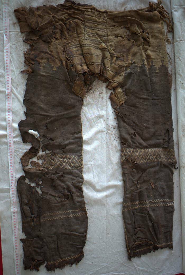 "These bad boys are the oldest pair of pants ever discovered, dating back to over 3,000 years ago:"
