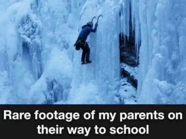 relatable memes - rare photo of my parents going - Rare footage of my parents on their way to school