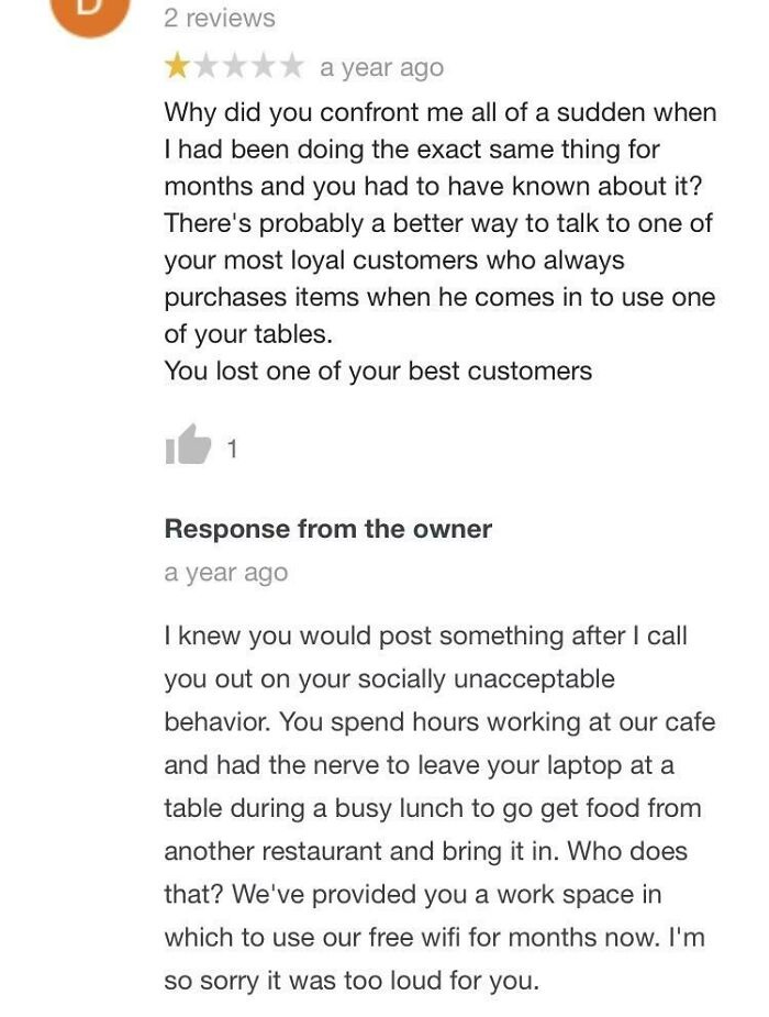 document - 2 reviews a year ago Why did you confront me all of a sudden when I had been doing the exact same thing for months and you had to have known about it? There's probably a better way to talk to one of your most loyal customers who always purchase