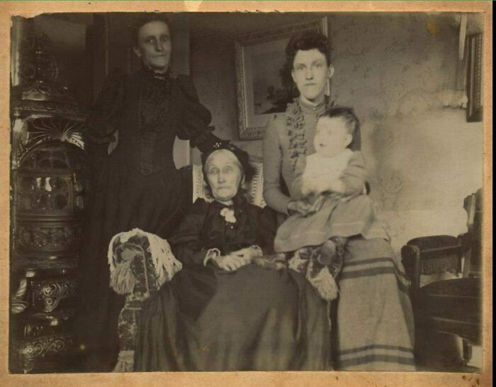 "The Baby In This Picture Is My Grandmother Born In 1893. Along With My Great Grandmother, Great Great Grandmother And Great Great Great Grandmother"