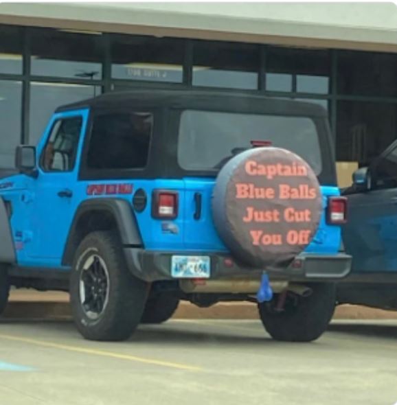 Creepy Posts - jeep wrangler - Ancess Captain Blue Balls Just Cut You Off