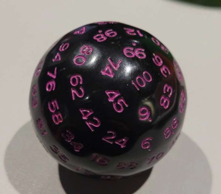 “This 100 sided dice a friend brought.”
