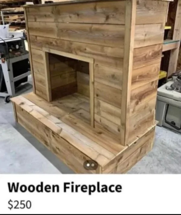 furniture - Wooden Fireplace $250