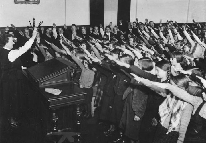 fascinating historical photos -  third wave salute