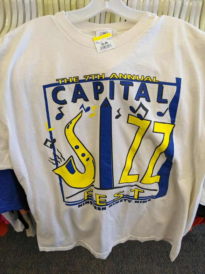 design fails -   capital jazz fest shirt - Poker Lor. $5.99 Shoes o The 7TH Annual Capital 7 Nina