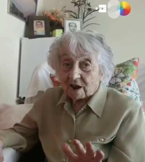 This is María Branyas, a 115-year-old woman who just became the oldest living person on Earth as of January 17, 2023: