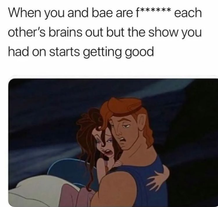 sex memes - memes about sex - When you and bae are f each other's brains out but the show you had on starts getting good