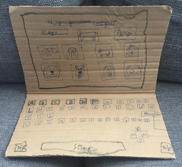 “She was told that her parents couldn’t afford a computer when she asked. This is what she came up with.”