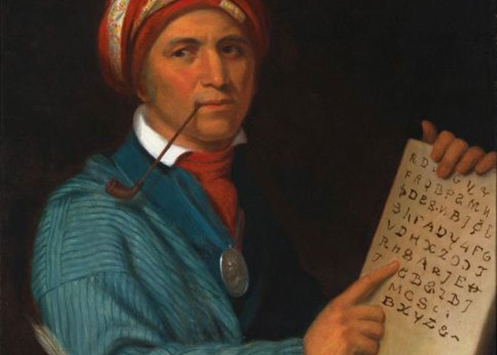 the Cherokee writing system was made by one man, Sequoyah. It's one of the only times in history that someone in a non-literate group invented an official script from scratch. Within 25 years, nearly 100% of Cherokee were literate, and it inspired dozens of indigenous scripts around the world.