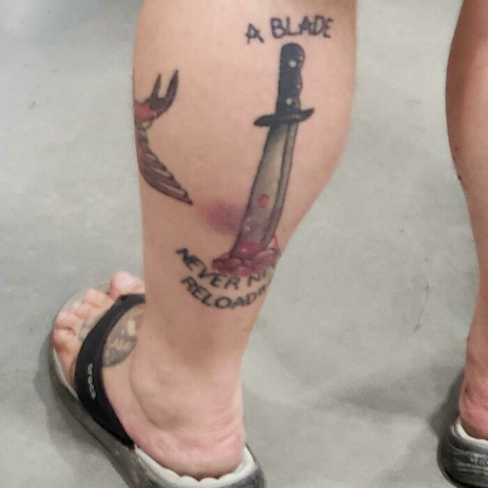 Internet tough guys - tattoo - A Blade Never