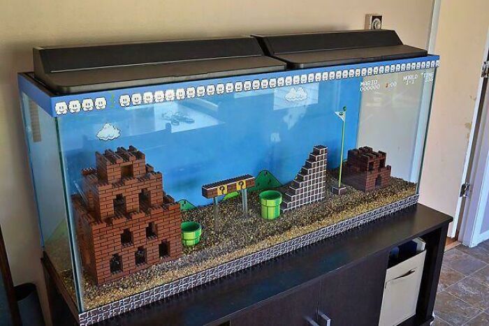 Mario Themed Fish Tank