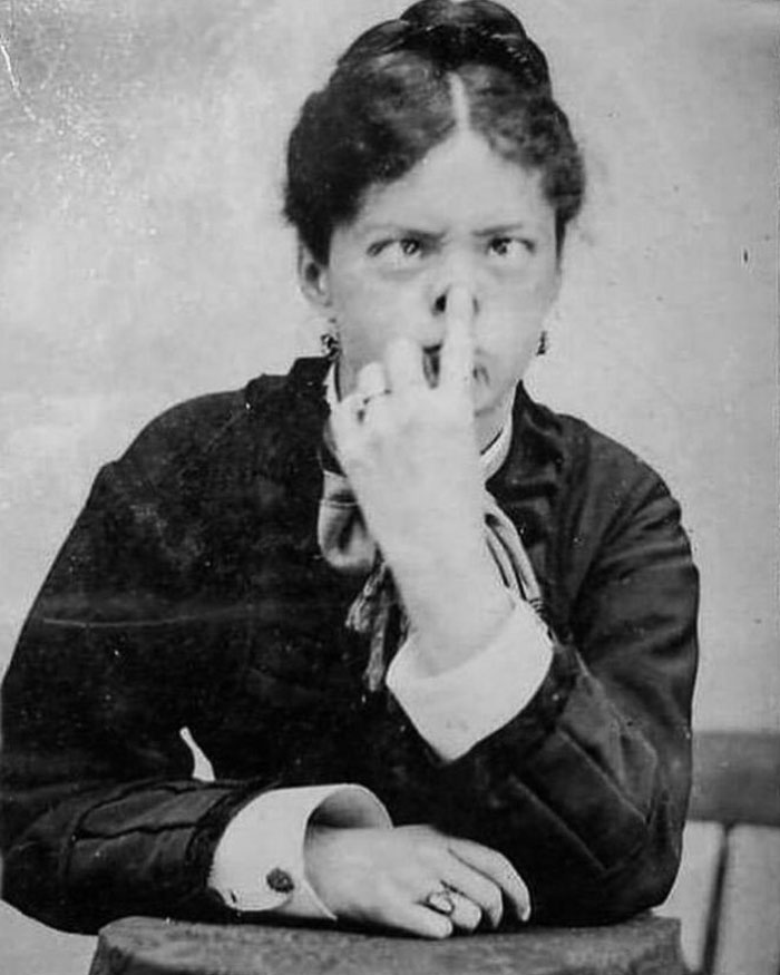 Unknown Victorian Lady Pulling A Face For The Camera