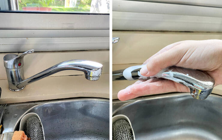 It’s not something one might think about, but metal can absorb odors. Stainless steel can help us get rid of unpleasant smells that are difficult to remove with just soap and water. If after cooking you are left with garlic, fish, onion, or any other odor on your hands, just place them under water and then rub the tap.