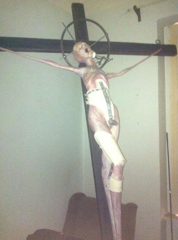 “My Friend Was Traveling And Slept At A Stranger’s House, Who Had This Standing In A Room”