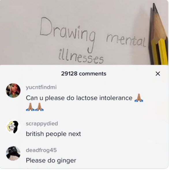unhinged tiktok comments