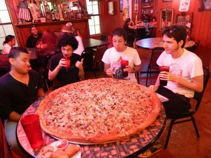 This Table-Size Pizza At Big Joe's Pizza, San Antonio, Texas