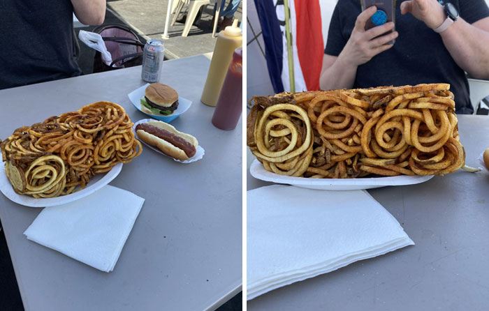 I Found Out Why The Curly Fries Were $7. It’s The Whole Fryer Basket