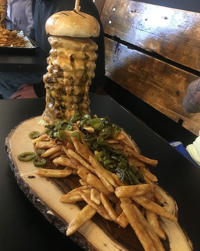 This Absolute Unit Of A Burger From Burly Burger