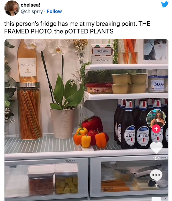funniest tweets of the week - level up your fridge - chelsea! . this person's fridge has me at my breaking point. The Framed Photo. the pOTTED Plants Wyping f Produce and Sons and Sons G Sibra Ven oui C Mitulk Ultr Ultra Ultra L 151 Produ