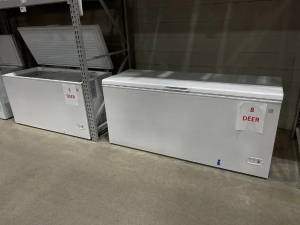 “This Lowe’s advertises the size of the freezer by how many deer fit in it.”