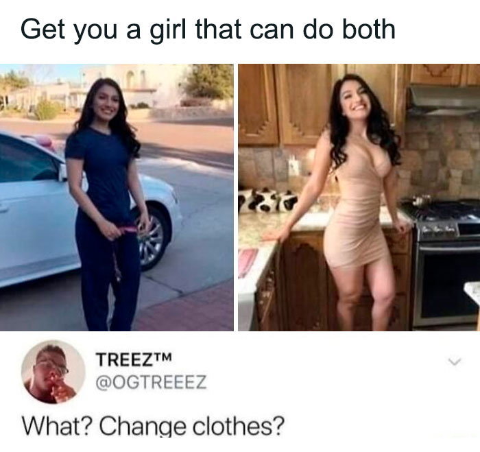 cringiest girls online - car - Get you a girl that can do both 2816 Treez What? Change clothes?