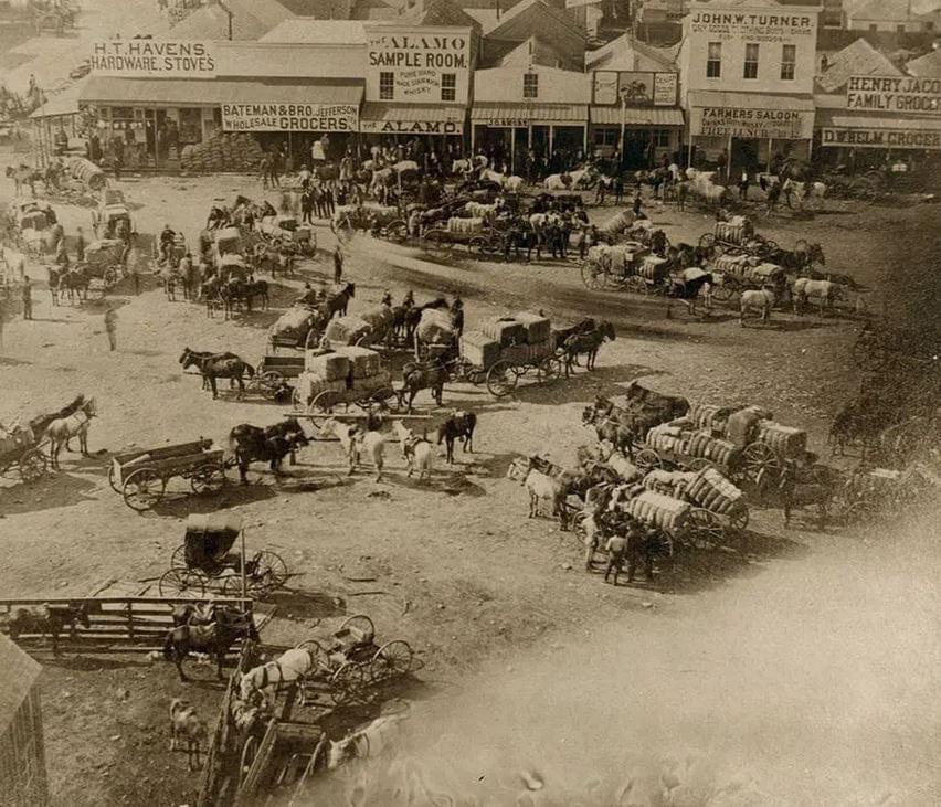 Market Day in Fort Worth, Texas, 1875